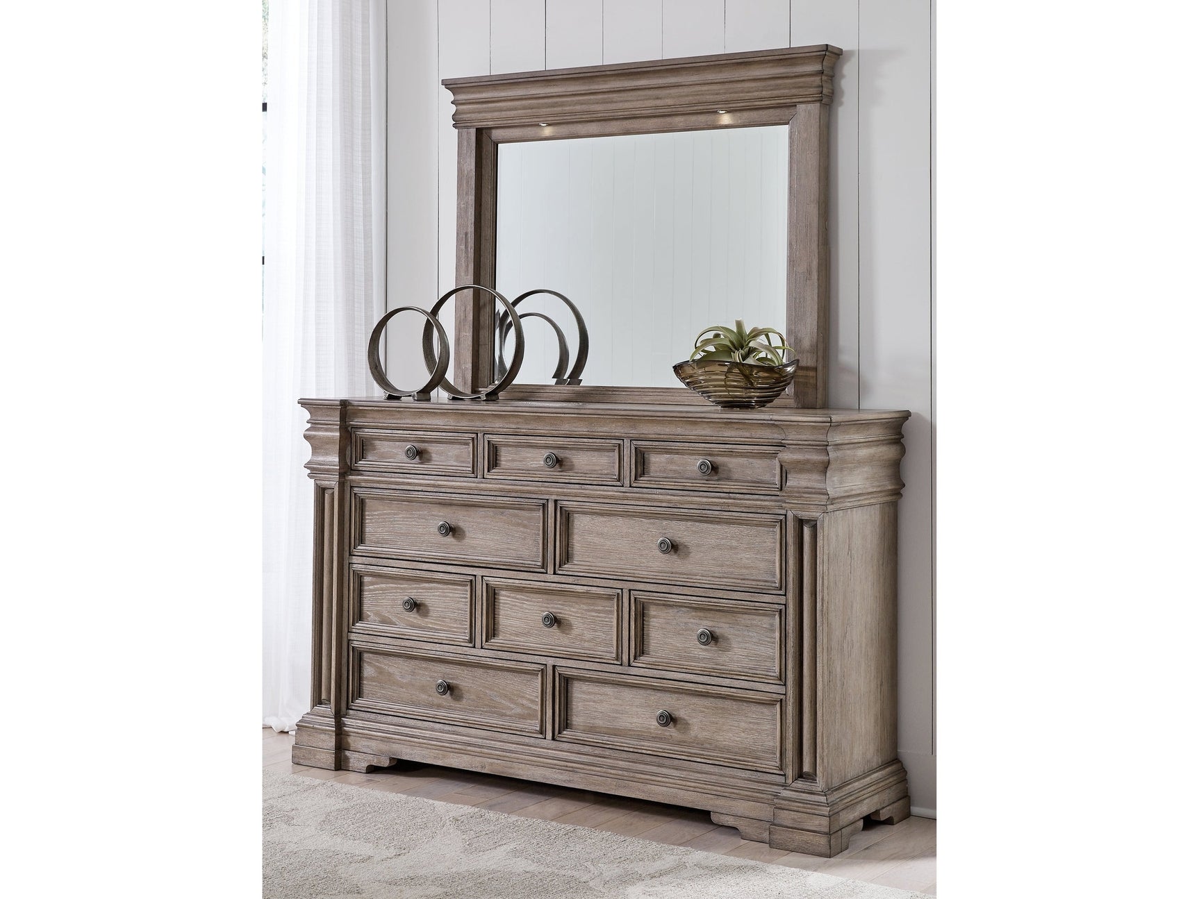 Blairhurst Light Grayish Brown Dresser and Mirror (Online Special Price) - Ornate Home