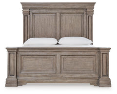 Blairhurst Light Grayish Brown King Panel Bed, Chest and 2 Nightstands - Ornate Home