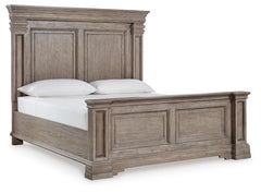 Blairhurst Light Grayish Brown King Panel Bed, Chest and 2 Nightstands - Ornate Home