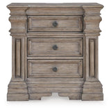 Blairhurst Light Grayish Brown King Panel Bed, Chest and 2 Nightstands - Ornate Home