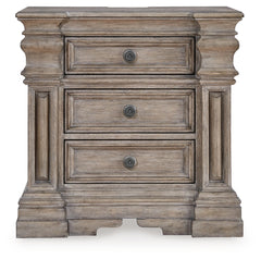 Blairhurst Light Grayish Brown King Panel Bedroom Set with Dresser, Mirror and Nightstand - Ornate Home