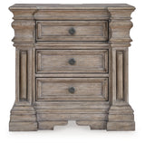 Blairhurst Light Grayish Brown Queen Panel Bed, Dresser, Mirror, 2 Chests and Nightstand - Ornate Home