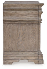 Blairhurst Light Grayish Brown Queen Panel Bed, Dresser, Mirror, 2 Chests and Nightstand - Ornate Home