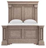 Blairhurst Light Grayish Brown Queen Panel Bedroom Set with Dresser, Mirror, Chest and Nightstand - Ornate Home
