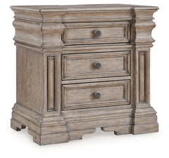Blairhurst Light Grayish Brown Queen Panel Bedroom Set with Dresser, Mirror, Chest and Nightstand - Ornate Home