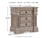 Blairhurst Light Grayish Brown Queen Panel Bedroom Set with Dresser, Mirror and 2 Nightstands (Online Special Price) - Ornate Home