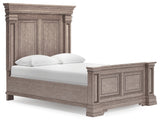 Blairhurst Light Grayish Brown Queen Panel Bedroom Set with Dresser, Mirror and 2 Nightstands - Ornate Home