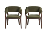 Blake Dining Armchair in Green (set of 2) - Ornate Home
