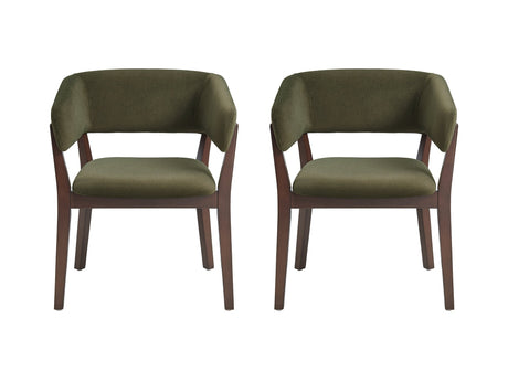Blake Dining Armchair in Green (set of 2) - Ornate Home