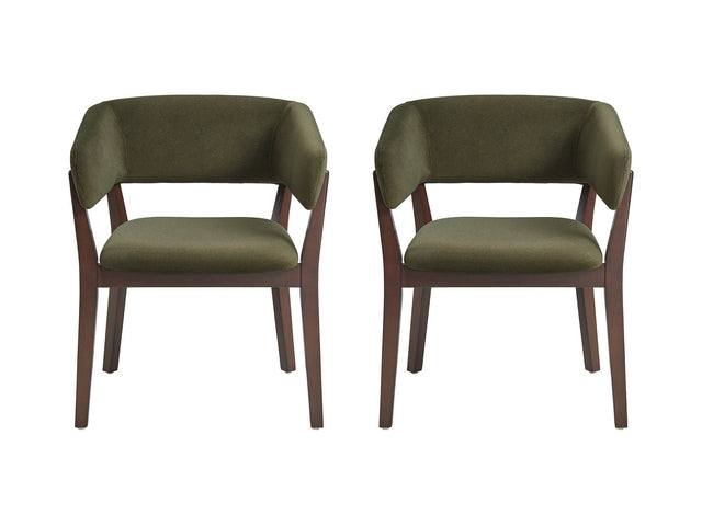 Blake Dining Armchair in Green (set of 2) - Ornate Home