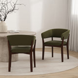 Blake Dining Armchair in Green (set of 2) - Ornate Home