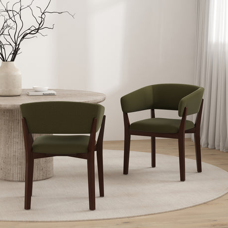 Blake Dining Armchair in Green (set of 2) - Ornate Home