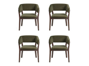 Blake Dining Armchair in Green (set of 4) - Ornate Home