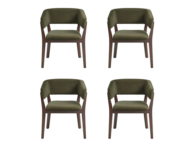 Blake Dining Armchair in Green (set of 4) - Ornate Home