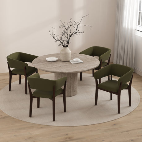 Blake Dining Armchair in Green (set of 4) - Ornate Home