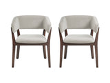 Blake Dining Armchair in Greige (set of 2) - Ornate Home
