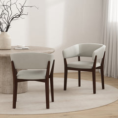 Blake Dining Armchair in Greige (set of 2) - Ornate Home