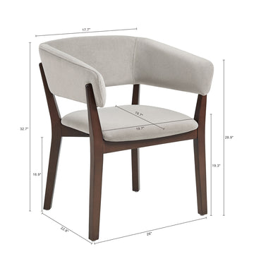 Blake Dining Armchair in Greige (set of 2) - Ornate Home