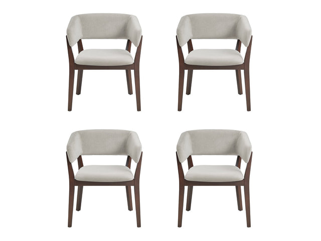 Blake Dining Armchair in Greige (set of 4) - Ornate Home