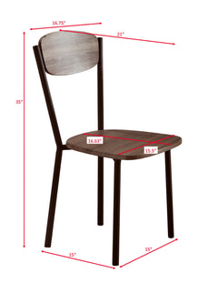 Blake Graywash 5-Piece Round Dining Set - Ornate Home
