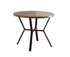 Blake Graywash 5-Piece Round Dining Set - Ornate Home