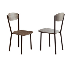 Blake Graywash 5-Piece Round Dining Set - Ornate Home