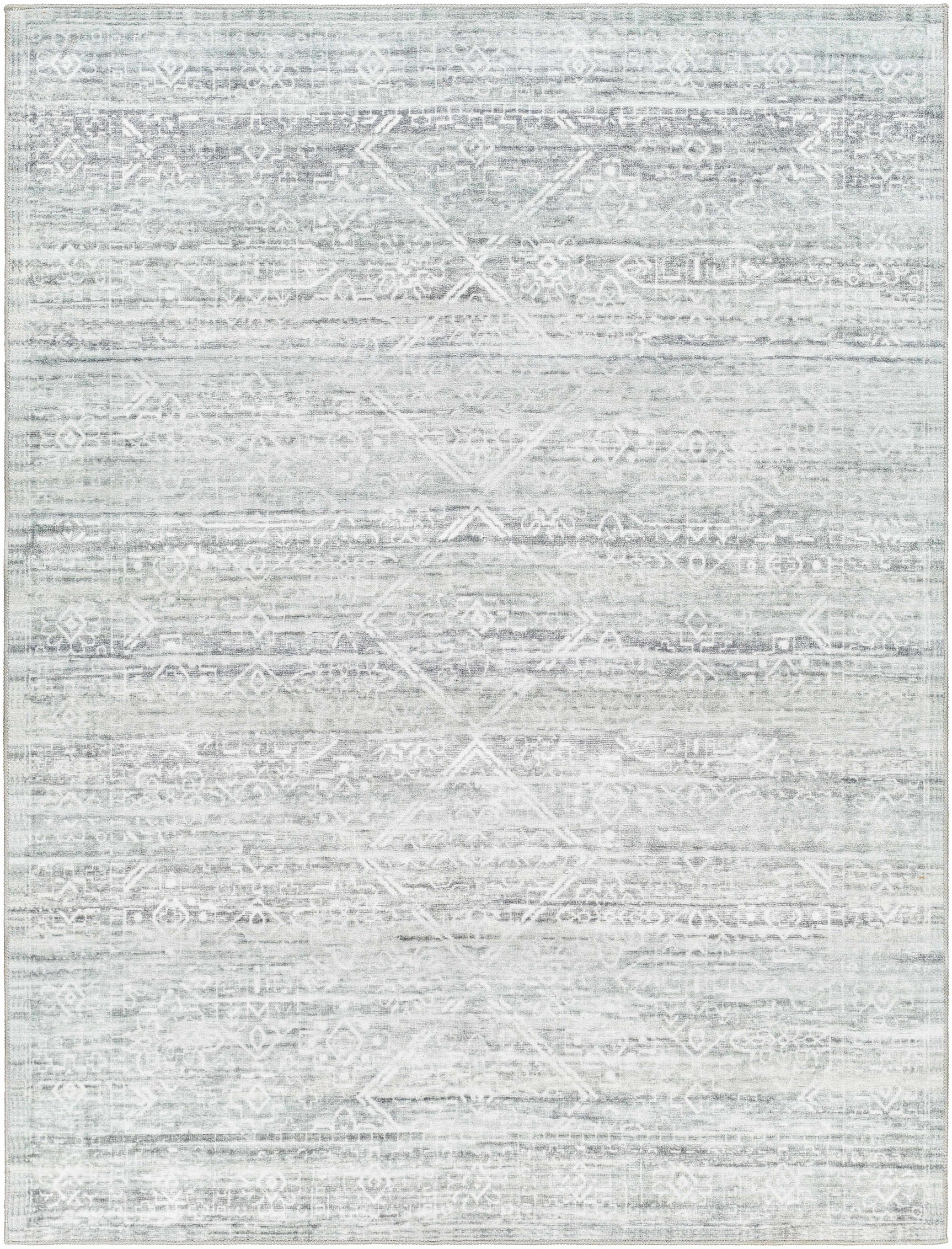 Blake Light Gray Washable Area Rug - Clearance - Ornate Home