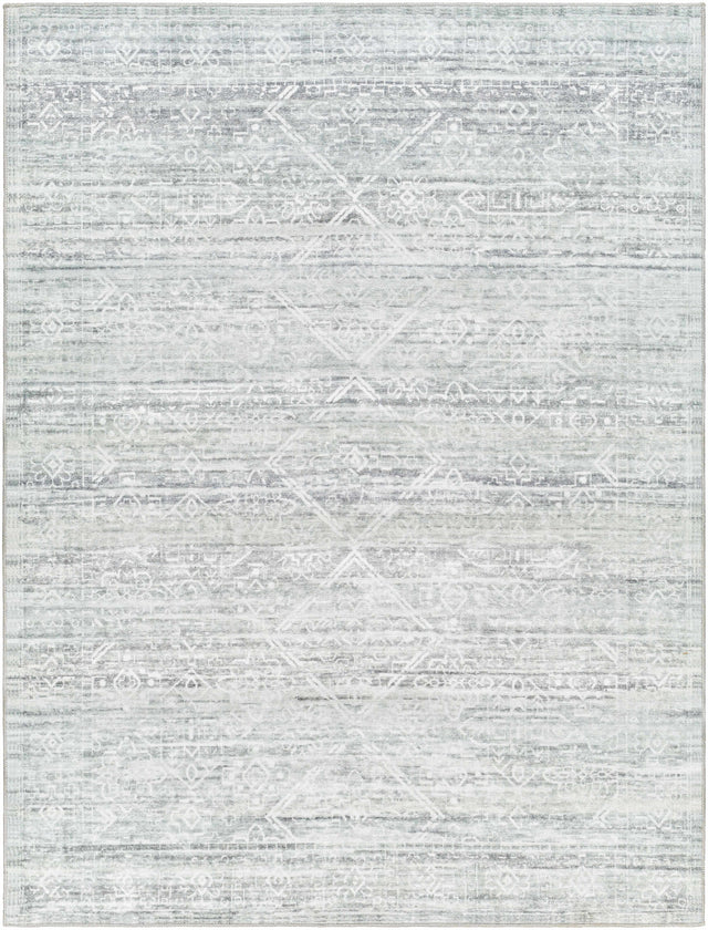 Blake Light Gray Washable Area Rug - Clearance - Ornate Home