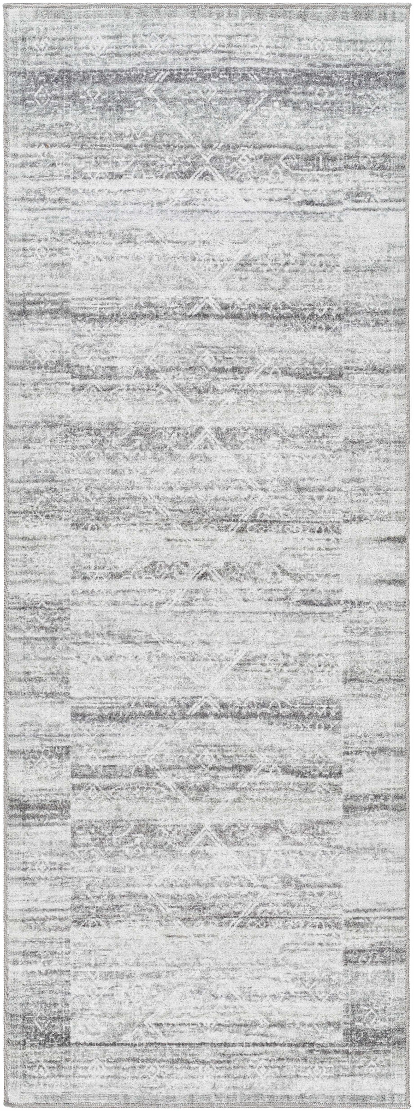 Blake Light Gray Washable Area Rug - Clearance - Ornate Home