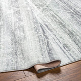 Blake Light Gray Washable Area Rug - Clearance - Ornate Home