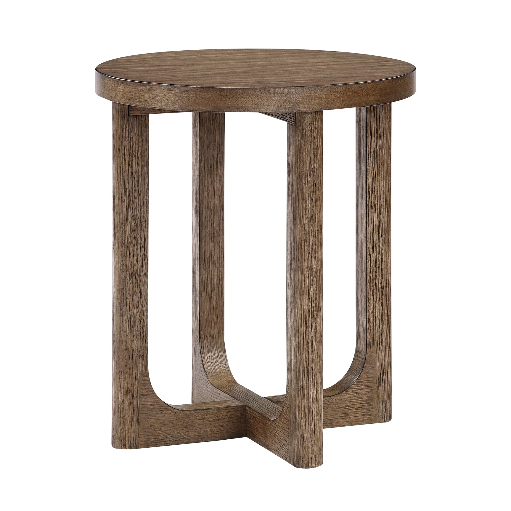Blake Raund Light Brown End Table - Ornate Home