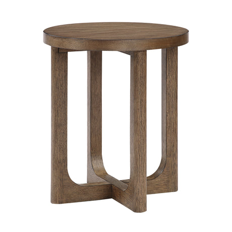 Blake Raund Light Brown End Table - Ornate Home