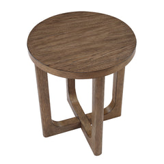 Blake Raund Light Brown End Table - Ornate Home