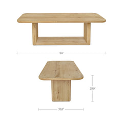 Blake Rustic Oak Dining Table - Ornate Home