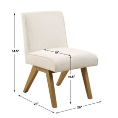 Blakely White Armless Dining Chair - Ornate Home