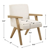 Blakely White Dining Arm Chair - Ornate Home