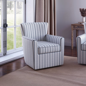 Blakley Blue Blakely Swivel Accent Chair - Ornate Home