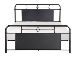 Blanchard Mottled Silver Full Platform Bed - Ornate Home