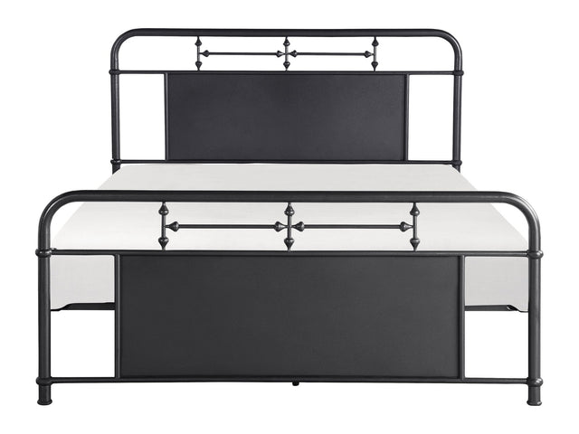 Blanchard Mottled Silver Full Platform Bed - Ornate Home