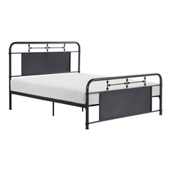 Blanchard Mottled Silver Full Platform Bed - Ornate Home