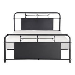 Blanchard Mottled Silver Full Platform Bed - Ornate Home