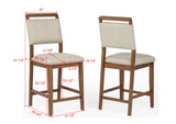 Blanche Brown 5-Piece Counter Height Dining Set - Ornate Home