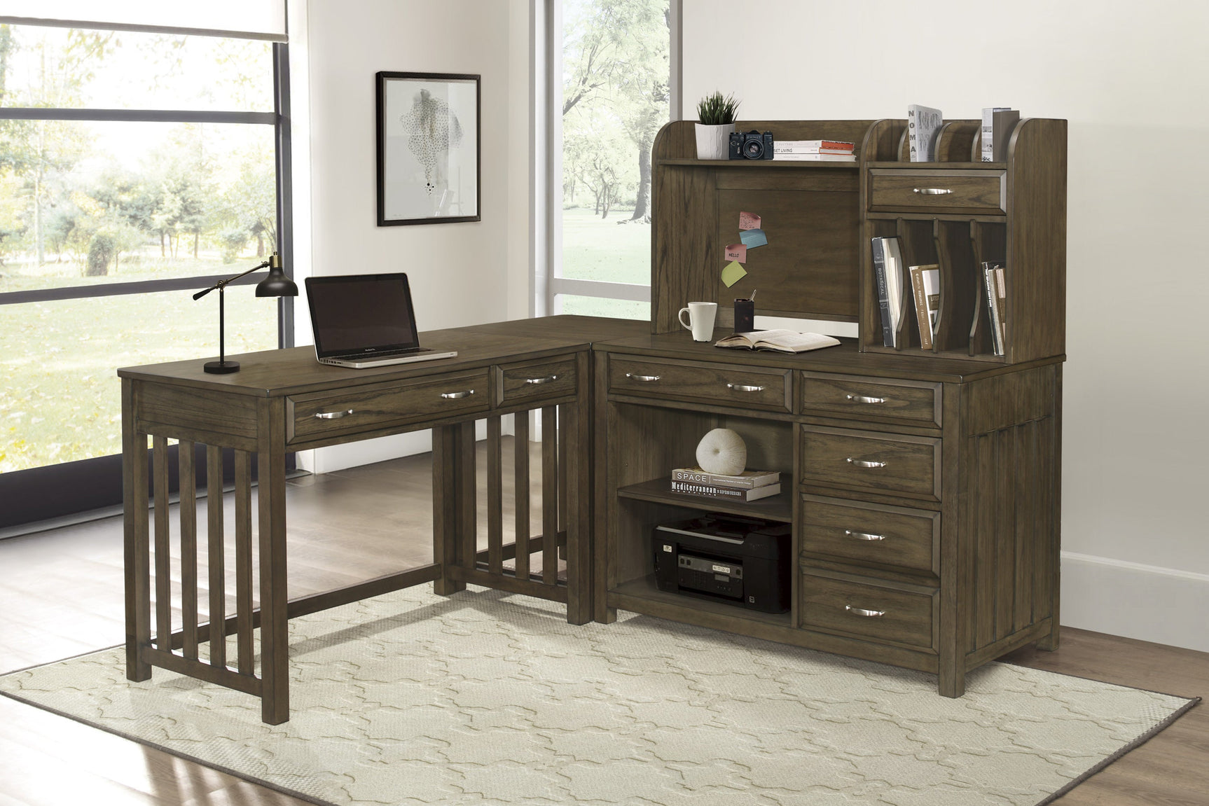 Blanche Brown Gray Credenza - Ornate Home