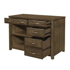 Blanche Brown Gray Credenza - Ornate Home