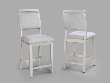 Blanche Gray Counter Height Chair (Set of 2) - Ornate Home