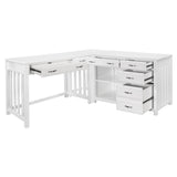 Blanche White 3 Pc Corner Desk - Ornate Home