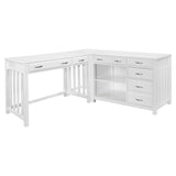Blanche White 3 Pc Corner Desk - Ornate Home