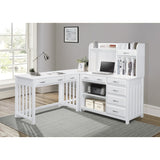 Blanche White 3 Pc Corner Desk - Ornate Home