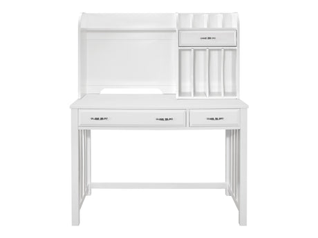 Blanche White Desk with Hutch - Ornate Home