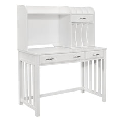 Blanche White Desk with Hutch - Ornate Home